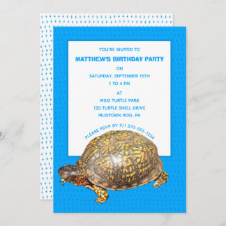 Eastern Box Turtle Foto Custom Birthday Party Einladung