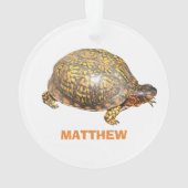 Eastern Box Turtle Foto Personalisiert Ornament (Rückseite)