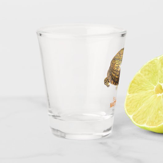 Eastern Box Turtle Foto Personalisiert Schnapsglas (Links)