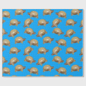 Eastern Box Turtles Bright Blue Gemustert Geschenkpapier (Flach)