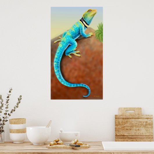 Eastern Collared Lizard Poster (Küche)
