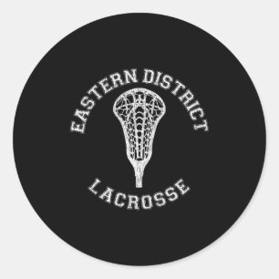 Eastern District Lacrosse Mädchen Lax Retro Distre Runder Aufkleber