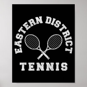 Eastern District Vintage-Tennisteam abgenutzt Re Poster