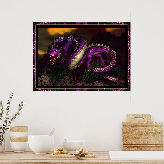 Eastern Dragon by Michelle Wilder Poster (Küche)