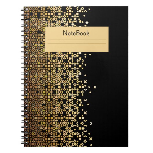 Eastern Elegance - Notebook mit goldenen Mustern Notizblock (Vorderseite)
