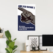 Eastern Germany Propaganda Poster Americans Go (Heimbüro)