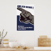 Eastern Germany Propaganda Poster Americans Go (Küche)