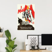 Eastern Germany Propaganda Poster FDGB 1st of May (Heimbüro)