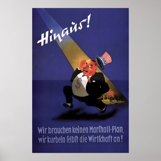 Eastern Germany Propaganda Poster Get out (Vorne)