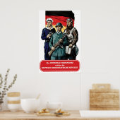 Eastern Germany Propaganda Poster NVA The National (Küche)