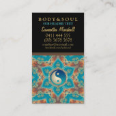 Eastern Gold Lotus Blume Yin Yang Business Cards Visitenkarte (Rückseite)