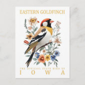 Eastern Goldfinch Bird von Iowa USA Travel Postkarte (Vorderseite)
