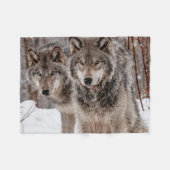 Eastern Gray Wolf  Fleecedecke (Vorderseite (Horizontal))