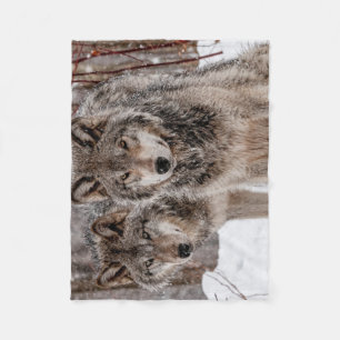 Eastern Gray Wolf  Fleecedecke