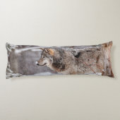 Eastern Gray Wolf Seitenschläferkissen (Rückseite)