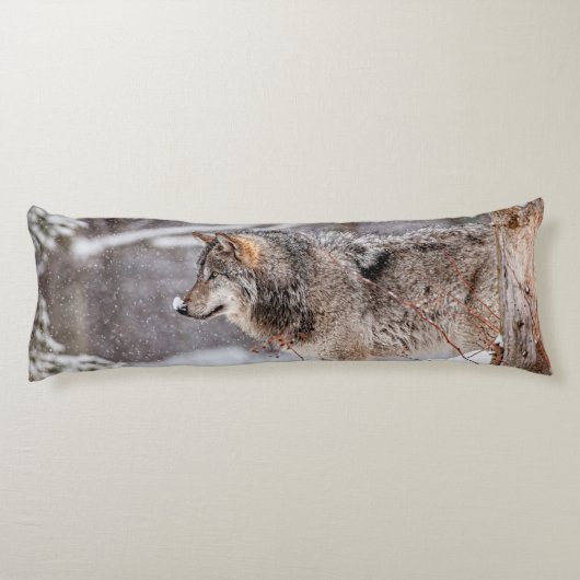 Eastern Gray Wolf Seitenschläferkissen (Rückseite)