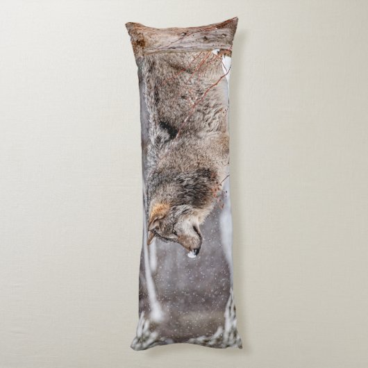 Eastern Gray Wolf Seitenschläferkissen (Rückseite (Vertikal))