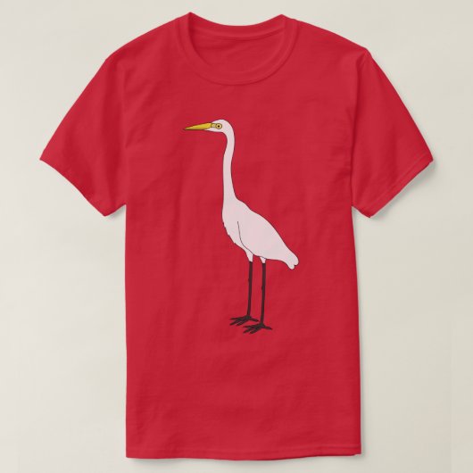 Eastern Great Egret on Black T-Shirt (Design vorne)