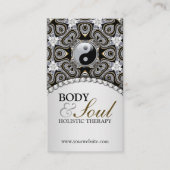 Eastern Healing Black Silver New Age Business Card Visitenkarte (Vorderseite)