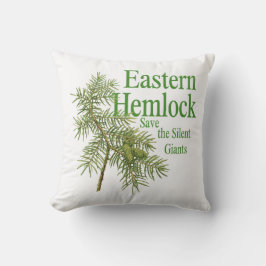 Eastern Hemlock Botanical Nature Decor Pillow Kissen