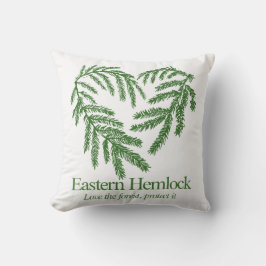 Eastern Hemlock Heart Nature Decorative Pillow Kissen