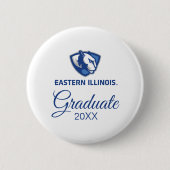 Eastern Illinois Panthers Kopf- und Wordmark-Logo Button (Vorderseite)