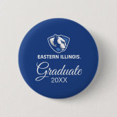 Eastern Illinois Panthers Kopf- und Wordmark-Logo Button (Vorderseite)
