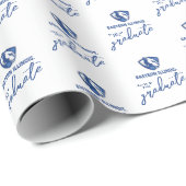 Eastern Illinois Panthers Kopf- und Wordmark-Logo Geschenkpapier (Rolleneckpunkt)