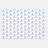 Eastern Illinois Panthers Kopf- und Wordmark-Logo Geschenkpapier Set (Vorderseite)