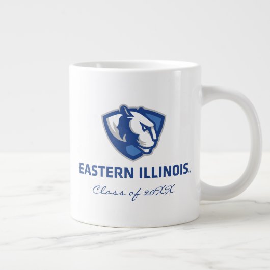 Eastern Illinois Panthers Kopf- und Wordmark-Logo Jumbo-Tasse (Rechts)