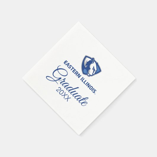 Eastern Illinois Panthers Kopf- und Wordmark-Logo Serviette (Ecke)