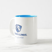 Eastern Illinois Panthers Kopf- und Wordmark-Logo Zweifarbige Tasse (Vorderseite Links)