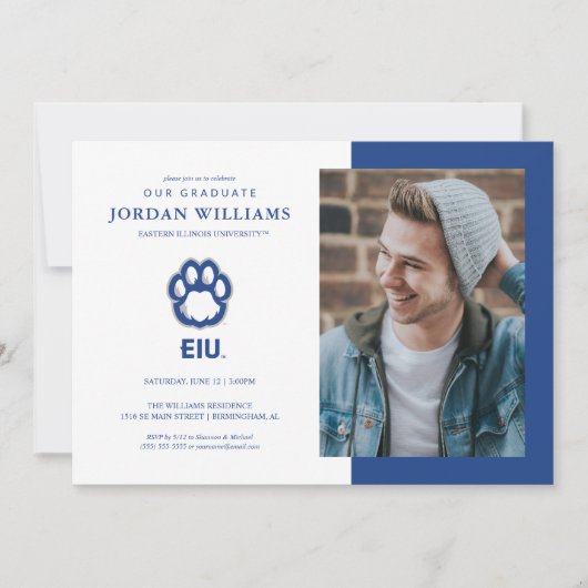 Eastern Illinois Panthers Paw Print & EIU Ankündigung (Vorderseite)