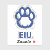 Eastern Illinois Panthers Paw Print & EIU Aufkleber (Blatt)