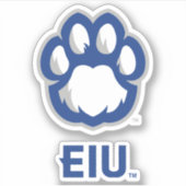 Eastern Illinois Panthers Paw Print & EIU Aufkleber (Vorderseite)