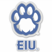 Eastern Illinois Panthers Paw Print & EIU Aufkleber (Vorderseite)