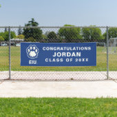 Eastern Illinois Panthers Paw Print & EIU Banner (Insitu)