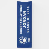 Eastern Illinois Panthers Paw Print & EIU Banner (Vertikal)