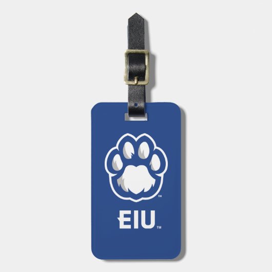 Eastern Illinois Panthers Paw Print & EIU Gepäckanhänger (Vorderseite vertikal)