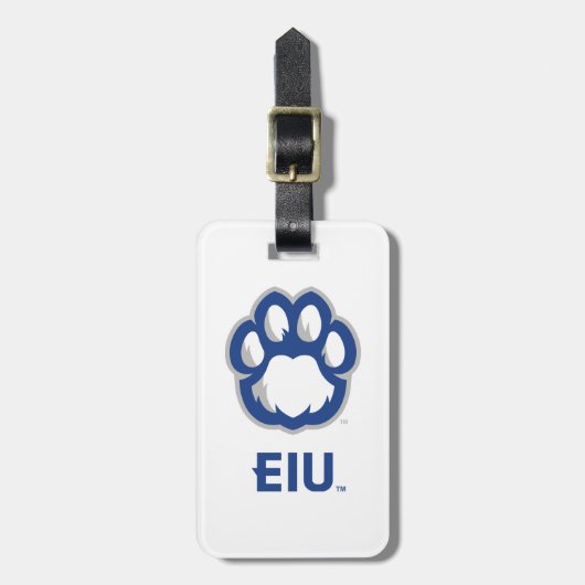Eastern Illinois Panthers Paw Print & EIU Gepäckanhänger (Vorderseite vertikal)