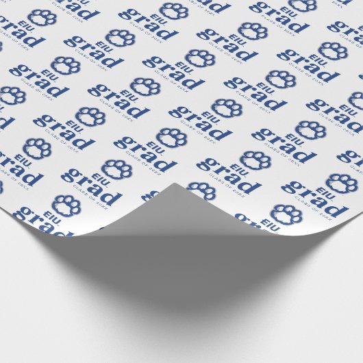 Eastern Illinois Panthers Paw Print & EIU Geschenkpapier (Ecke)