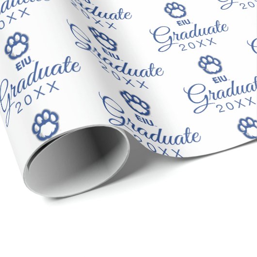 Eastern Illinois Panthers Paw Print & EIU Geschenkpapier (Rolleneckpunkt)
