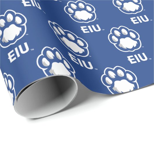 Eastern Illinois Panthers Paw Print & EIU Geschenkpapier (Rolleneckpunkt)