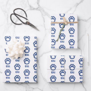 Eastern Illinois Panthers Paw Print & EIU Geschenkpapier Set