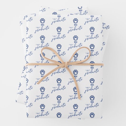 Eastern Illinois Panthers Paw Print & EIU Geschenkpapier Set (Beispiel)