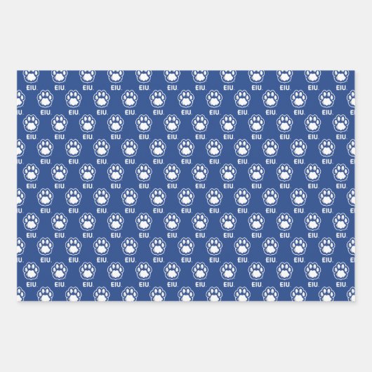 Eastern Illinois Panthers Paw Print & EIU Geschenkpapier Set (Vorderseite 2)