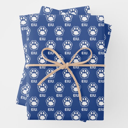 Eastern Illinois Panthers Paw Print & EIU Geschenkpapier Set (Beispiel)