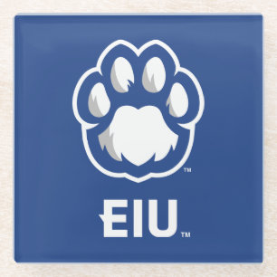 Eastern Illinois Panthers Paw Print & EIU Glasuntersetzer
