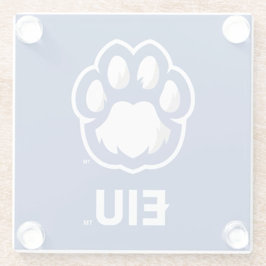 Eastern Illinois Panthers Paw Print & EIU Glasuntersetzer (Rückseite)