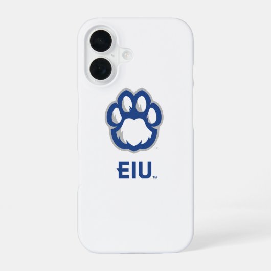 Eastern Illinois Panthers Paw Print & EIU iPhone 16 Hülle (Rückseite)